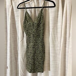 Neon leopard mini dress